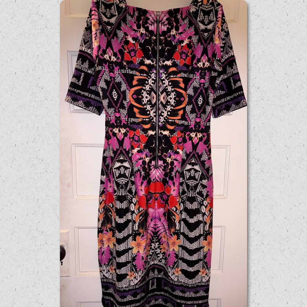 Colorful Jaguard Kaleidoscope Geometric Dress